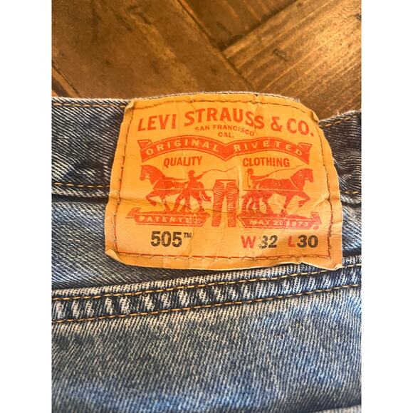 Levis 505 Jeans Men 32x30 Classic Western Academia Grandpa Twee Cowboy Aztec - Picture 2 of 11